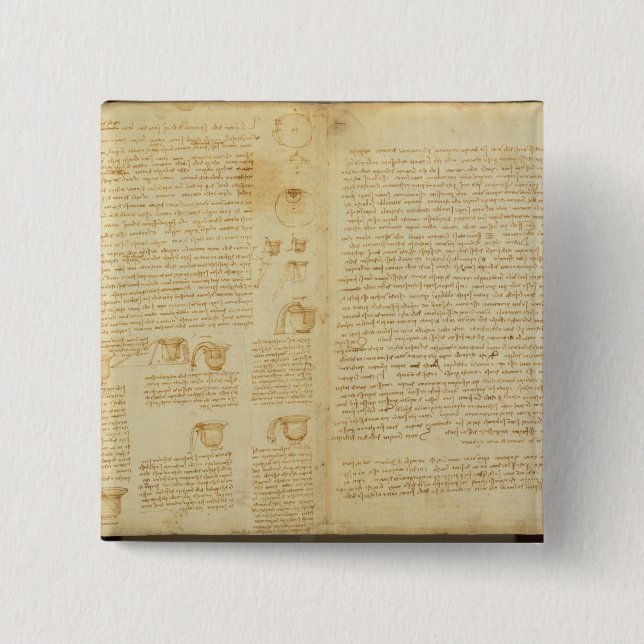 En sida från codexen Leicester, 1508-12 Knapp (Framsida)