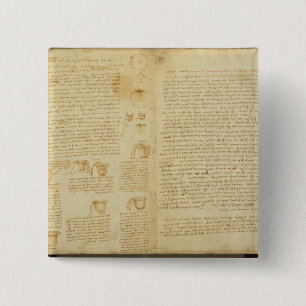 En sida från codexen Leicester, 1508-12 Knapp
