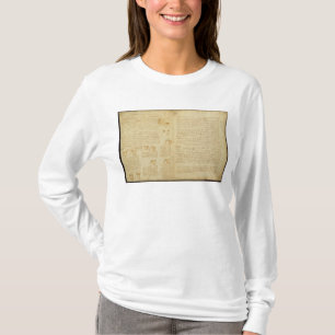 En sida från codexen Leicester, 1508-12 Tee Shirt