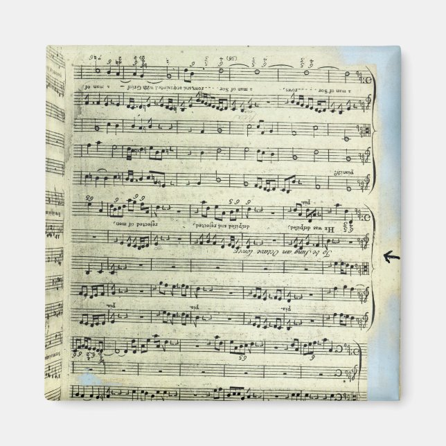 En sida från en av de enda två kopiorna magnet (Framsidan)