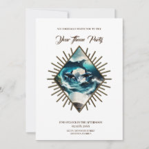 En simmande steampunk Orca i vågen.