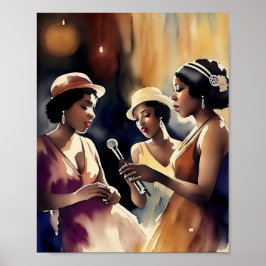 En Singing Group som utför en Jazz-Klubb Poster
