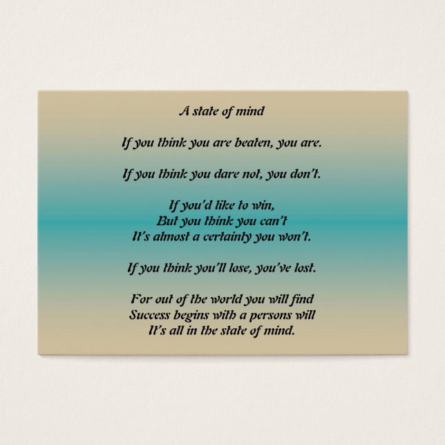 En sinnesstat visitkort (Framsidan)