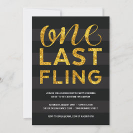 En sista fil | Glitter-look Bachelorette Party Inbjudningar