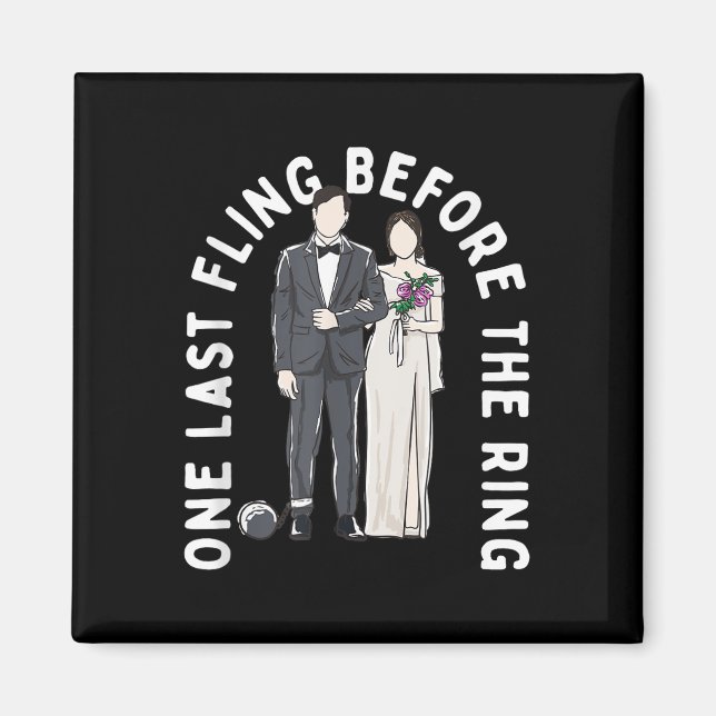 En sista flygning före den Ring flony Bröllop Humo Magnet (Framsidan)