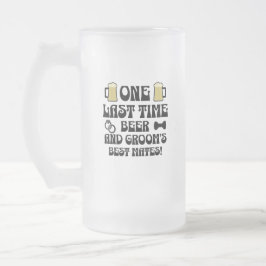 En sista gång. Öl och Grooms bästa Mates! Frostat Ölglas
