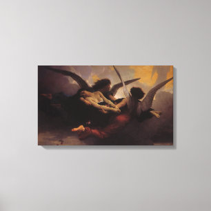 En själ förd till himlen av Bouguereau Canvastryck