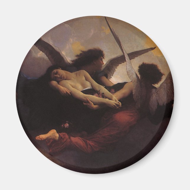 En själ förd till himlen av Bouguereau Magnet (Framsidan)