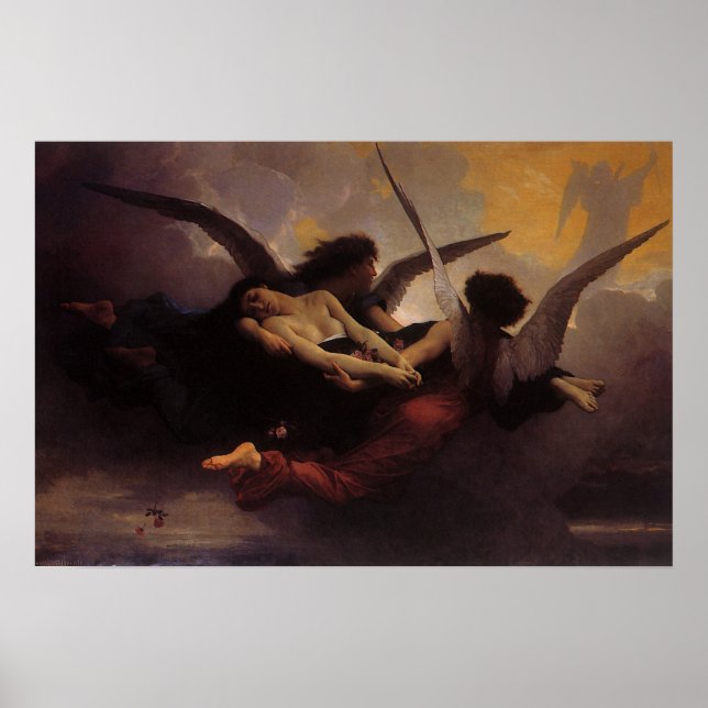 En själ förd till himlen av Bouguereau Poster (Framsidan)
