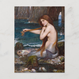 En sjöjungfru av John William Waterhouse 1900 CC10 Vykort