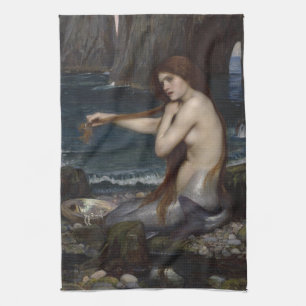 En Sjöjungfru av John William Waterhouse Kökshandduk