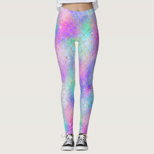 En sjöjungfru Galaxy Series Design 10 Leggings