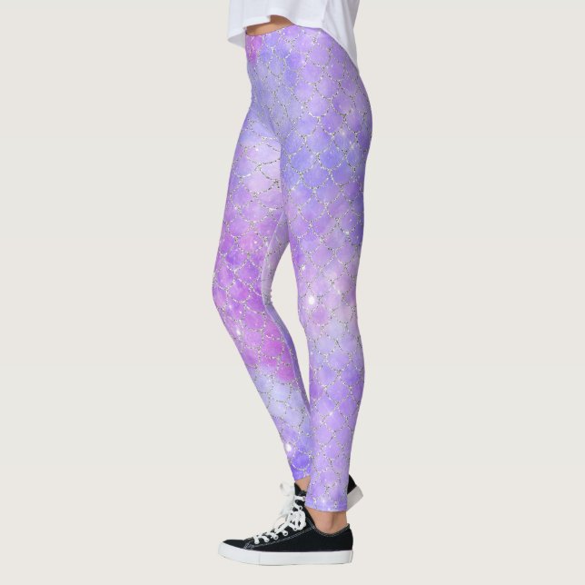 En sjöjungfru Galaxy Series Design 3 Leggings (Vänster)