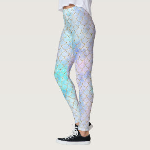 En sjöjungfru Galaxy Series Design 7 Leggings