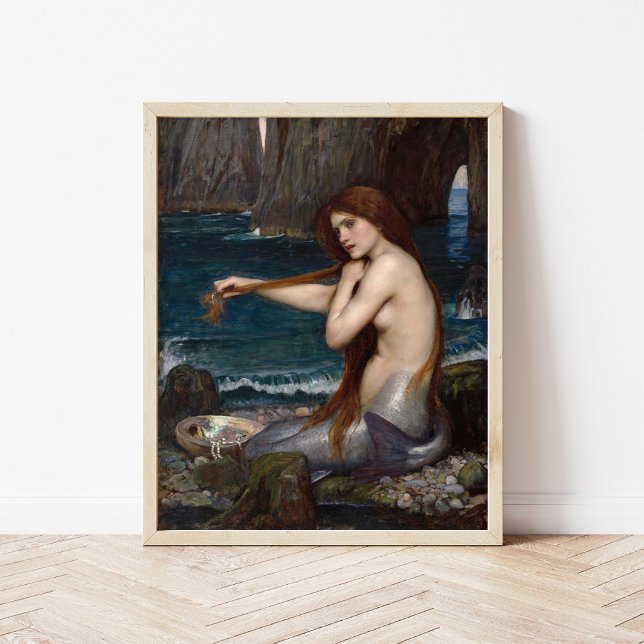 En Sjöjungfru | John William Waterhouse Poster (Skapare uppladdad)