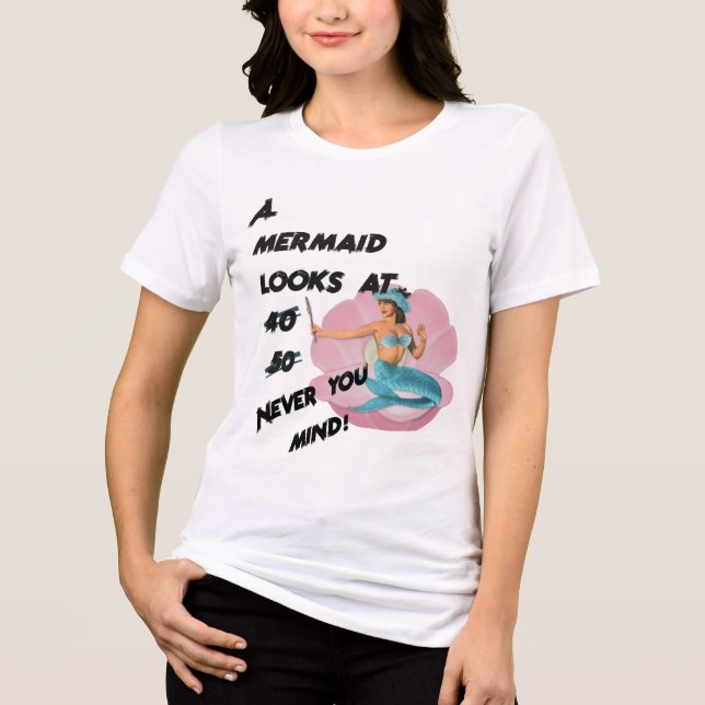 En sjöjungfru tittar på 60 t shirt (Framsida)