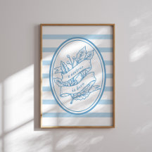 En sjöman är född blå himmelslig Poster