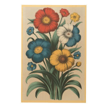 En sjudande Blommigt av trävägg