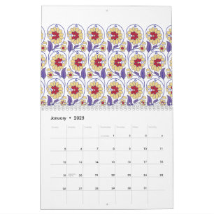 En sjudande design med gult och orange kalender