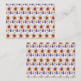 En sjudande design med gult och orange placeringskort