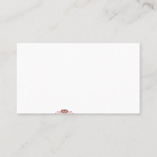 En sjudande röd bild har en kreativ blommigt d visitkort (Framsida)