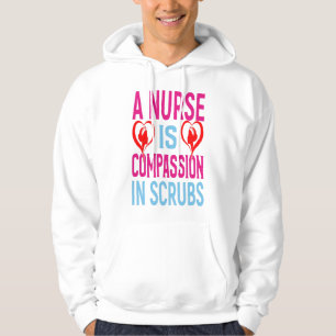 En sjuksköterska är kompassion i krubbar hoodie