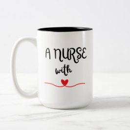En sjuksköterska med hjärta Mugg