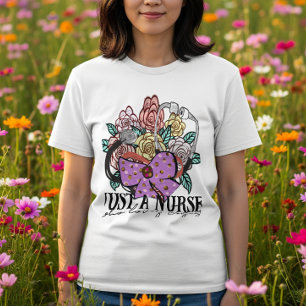 En sjuksköterska som Kärlek Jesus Bow Stethoscope T Shirt
