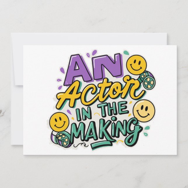 En skådespelare under utbildning inbjudningar (Framsida)