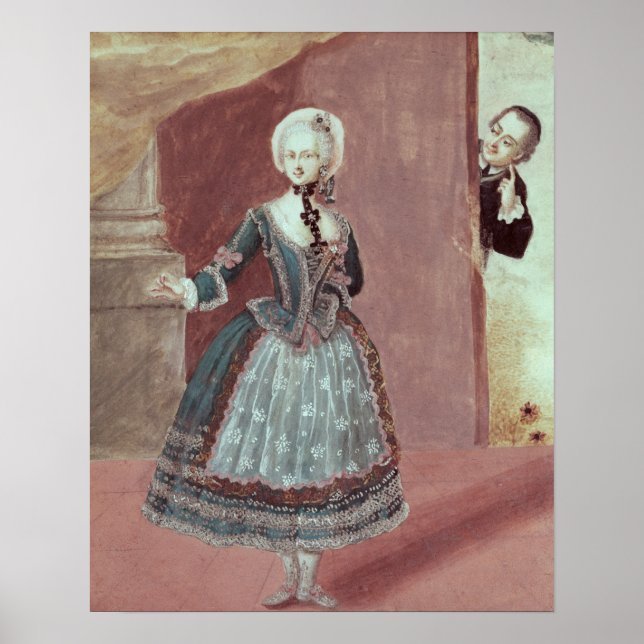 En skådespelerska i rollen Rosine Poster (Framsidan)