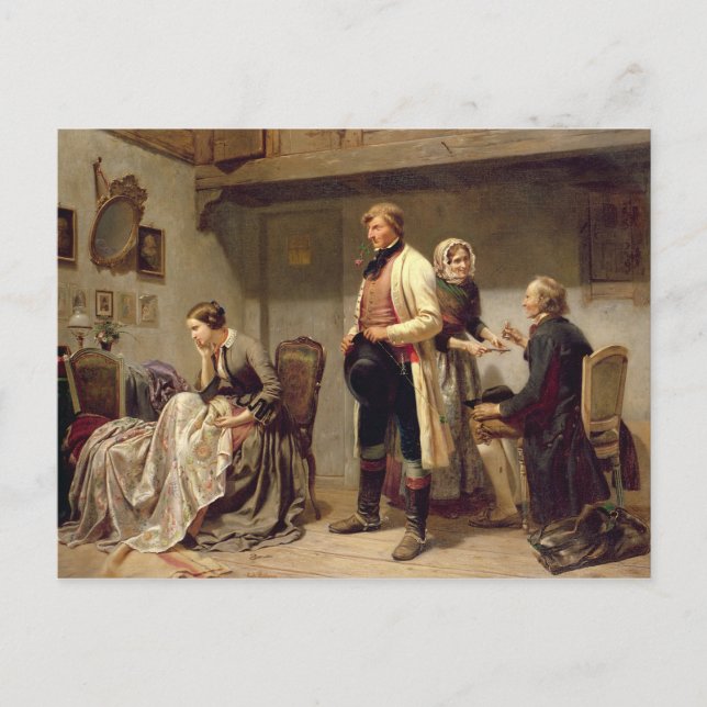 En skål för det förlovade paret vykort (Framsida)