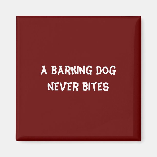 En skällande hund biter inte magnet (Framsidan)