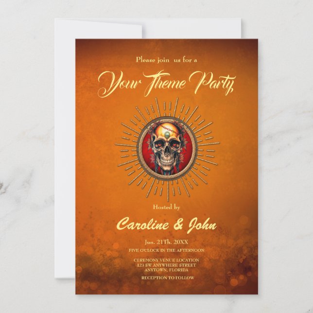 En skalle inbjudningar (Framsida)