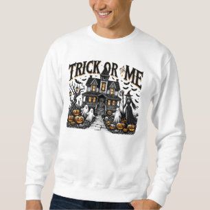 En skämtkväll med spöken och pumpor i oktober lång ärmad tröja