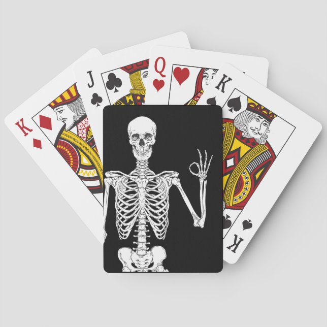 En Skeletons gestur. Casinokort (Baksidan)