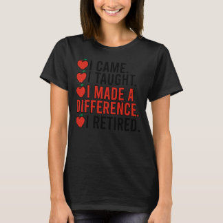 En skillnad mellan pensionerad lärare Pension T Shirt