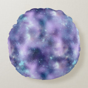 En skimrande Galaxy Series Design 2 Rund Kudde