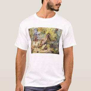 En skissa för "skogvaktare som förföljer hjorta t-shirt