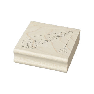 En skisserad kran frimärke stämpel