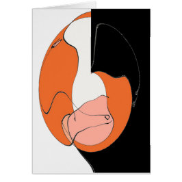 En skiva av orangen hälsningskort