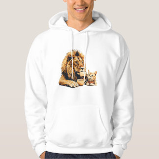 En skiva med två katt hoodie