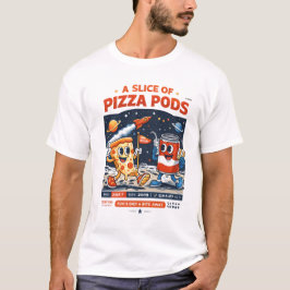 En skiva pizza-poddar – Rymdpizza tecknad film T Shirt