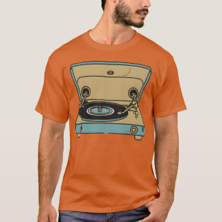 En skivspelare retro t shirt