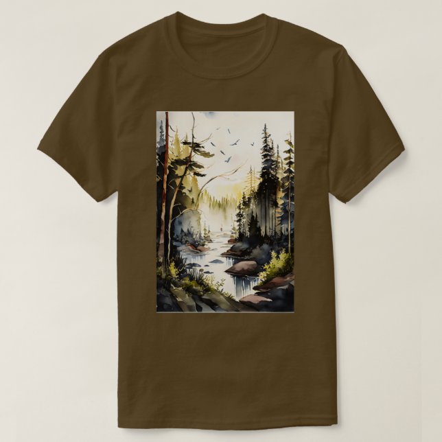 En skog i höstens höstfärg t shirt (Design framsida)