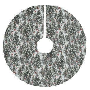 En skog i Julgranar som omfattas av Snö Julgransmatta Borstad Polyester