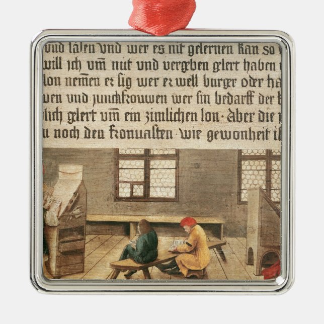 En skolalärare julgransprydnad metall (Framsidan)