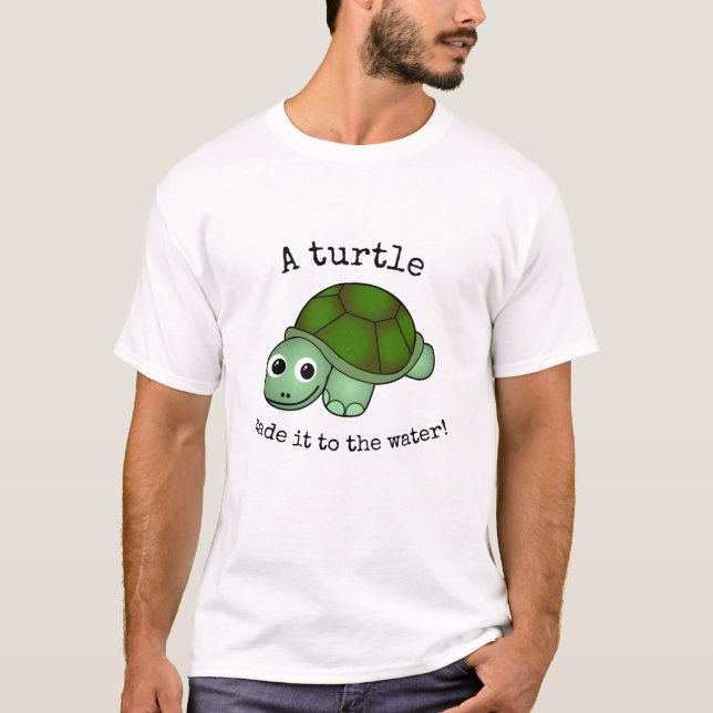 En sköldpadda gjorde det! t shirt (Framsida)