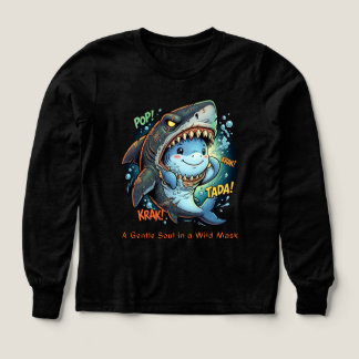 En skonsjäl i en vild mask Söt haj T Shirt