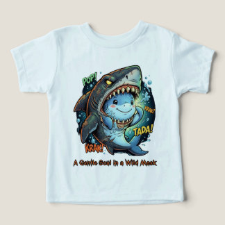 En skonsjäl i en vild mask Söt haj T Shirt