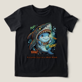 En skonsjäl i en vild mask Söt haj T Shirt
